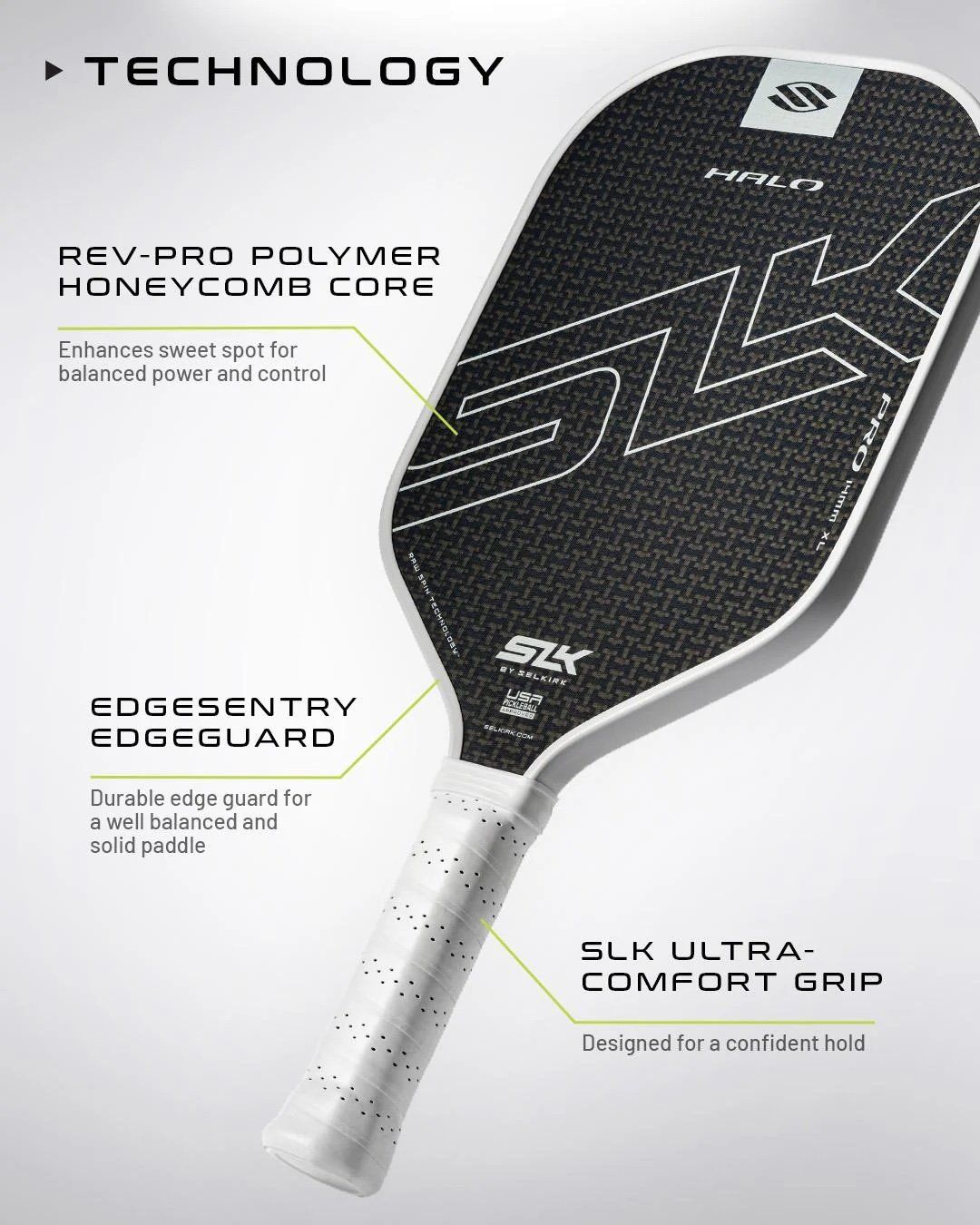 VỢT PICKLEBALL SELKIRK SLK HALO PRO-XL RED